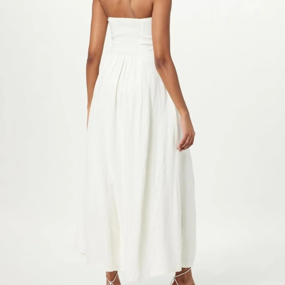 Amazon The Drop | White Strapless Maxi Dress | Size L | NWT - Picture 3 of 16